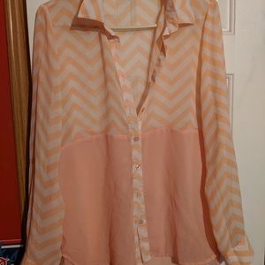 Longsleeve chevron blouse